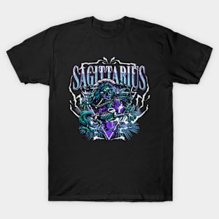 Sagittarius Bootleg Retro Hip Hop Zodiac Sign Birthday T-Shirt